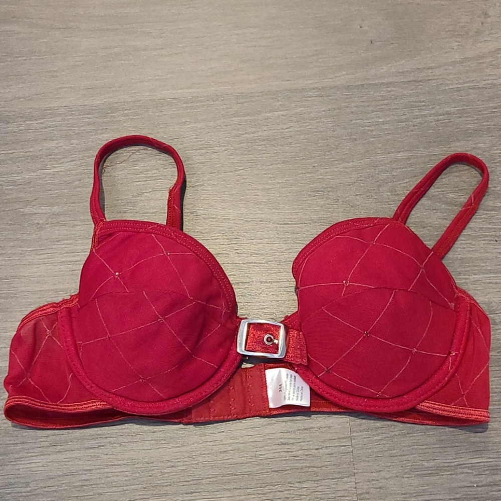 Red Bra with Buckle 34A